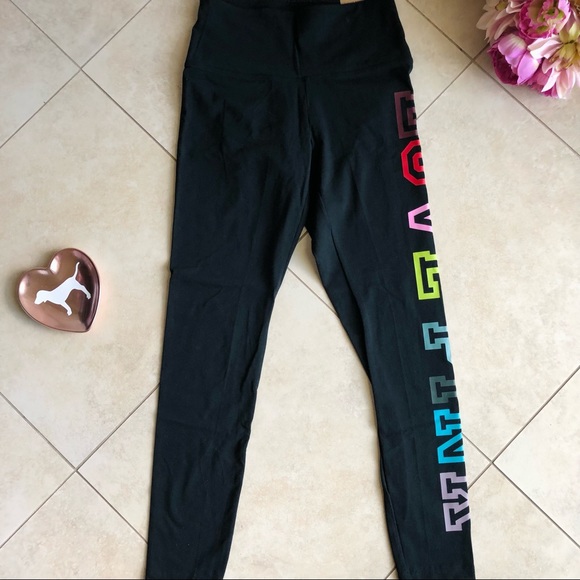 NWT VS PINK Campus Rainbow Gradient Tee(S) + Tank(M) + Leggings(M) SET - Picture 14 of 16